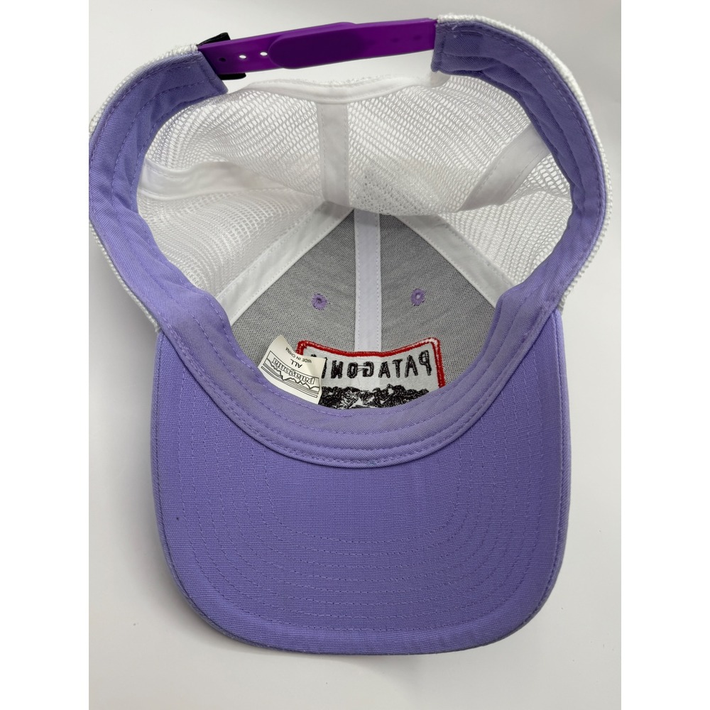 Patagonia Trucker Hat Unisex OS Purple White Fitz Roy Patch Mesh Snapback 38175 - Picture 5 of 7